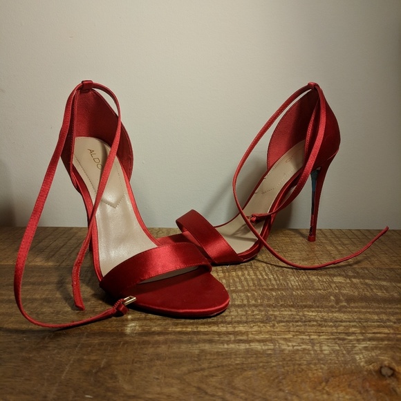 Aldo Shoes Aldo Red Strappy Heels Poshmark
